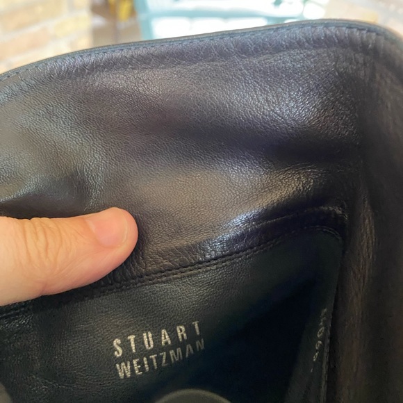Stuart Weitzman MAINLINE Hidden Wedge Over the Knee Boot Black Leather Size 8.5 - Picture 7 of 11